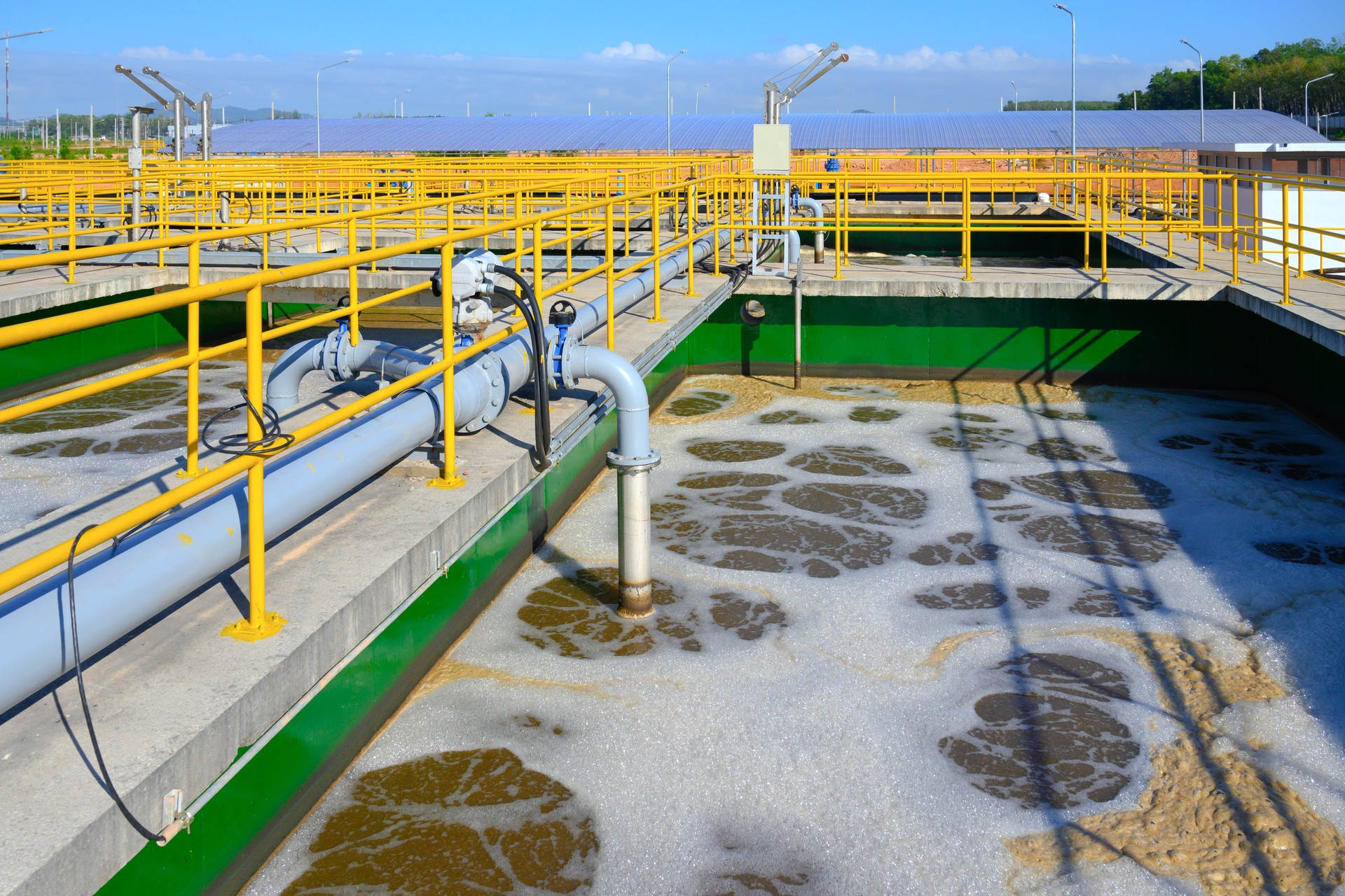 Waste water treatment, purification plant